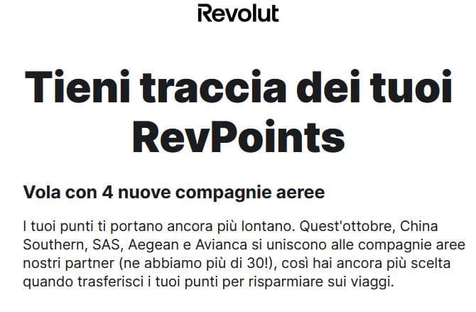 Revolut inarrestabile: RevPoints aggiunge 4 nuove compagnie partner per il trasferimento punti